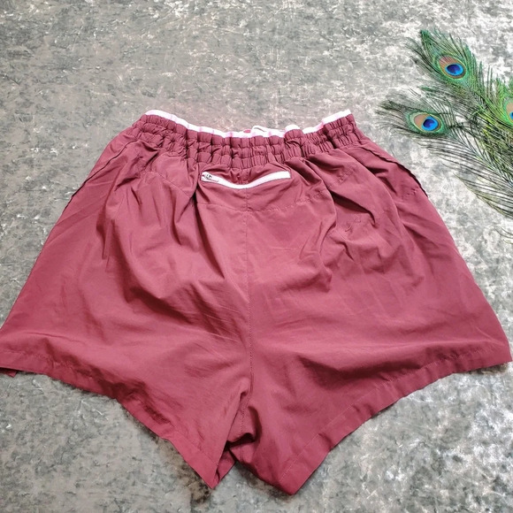 Fabletics Breathe Run Shorts In Rust/Spring Pink - Picture 5 of 9